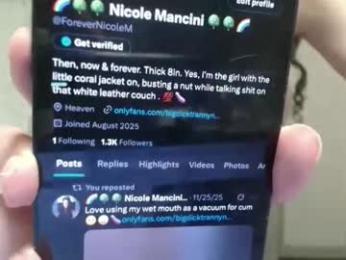 bigdicktrannynicole — Chaturbate recorded stream screenshot (16 Dec 2025)