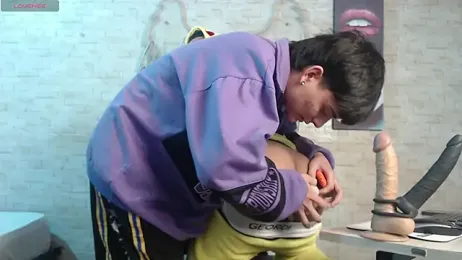 axel_milo_kairo_and_noa — Stripchat recorded stream screenshot (18 Feb 2026)